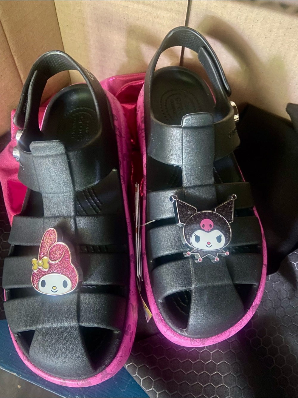 Crocs Stomp Sandals featuring My Melody and Kuromi Size 8